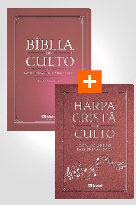 Bíblia do Culto Letra Gigante com harpa avulsa (Rosa)