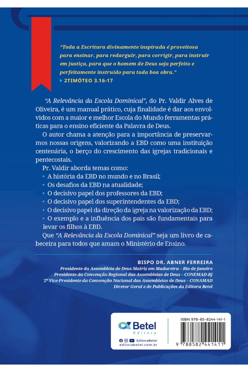 A RELEVÂNCIA DA ESCOLA BÍBLICA DOMINICAL