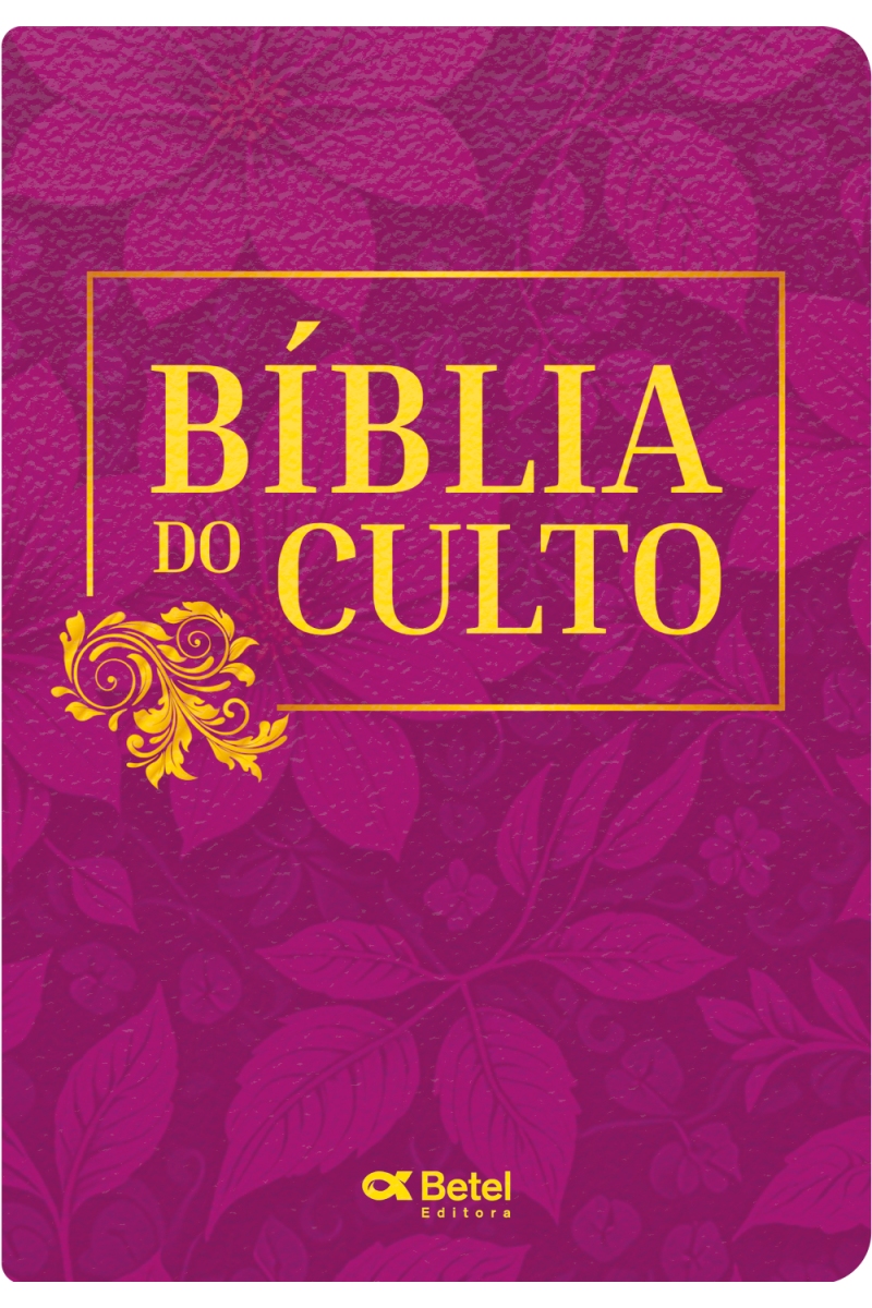 Bíblia do Culto Média - Capa Jovem - Floral Púrpura