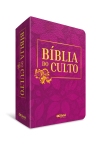 Bíblia do Culto Média - Capa Jovem - Floral Púrpura