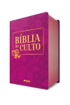 Bíblia do Culto Média - Capa Jovem - Floral Púrpura