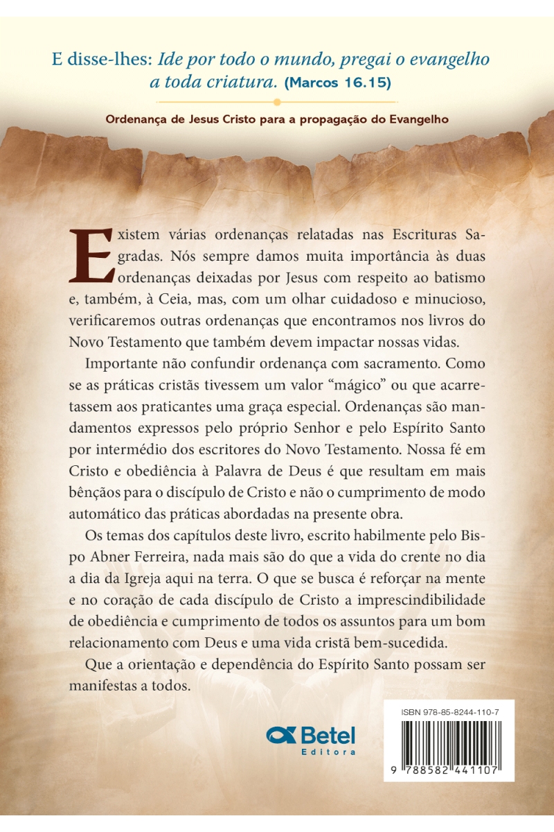 ORDENANÇAS BIBLICAS