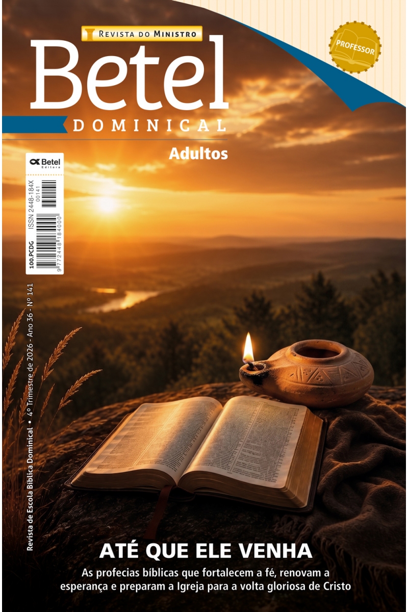 REVISTA BETEL DOMINICAL PROFESSOR DO MINISTRO (CAPA DURA & FORMATO GRANDE) 4º TRI 26